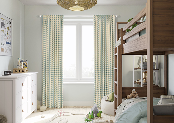 Orla Kiely Solid Stem, Duckegg - Made to Measure Curtains - Image 3